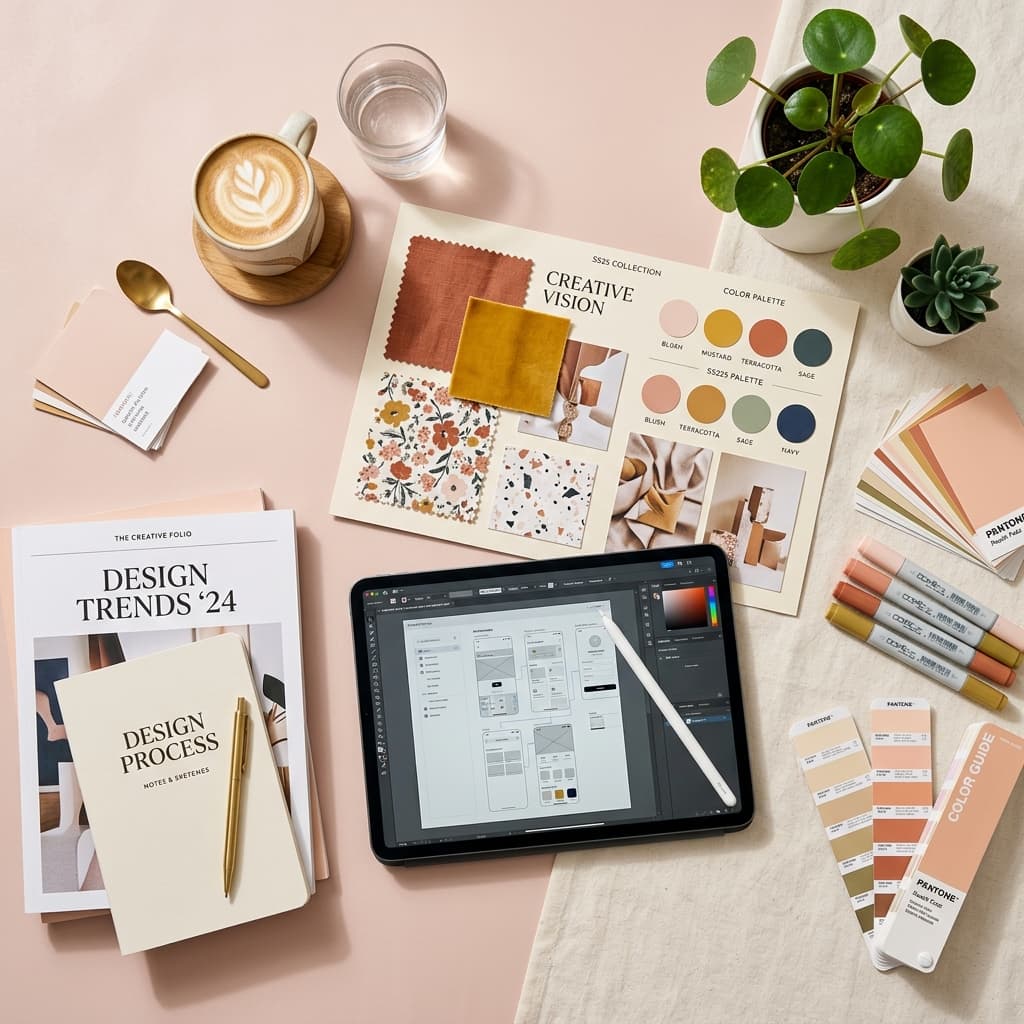 Creative tools flatlay